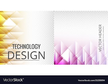 Set of abstract technology web banner vector image