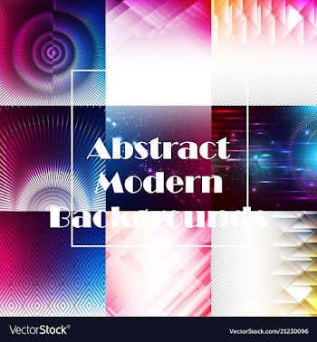 Set of abstract technology web banner vector image