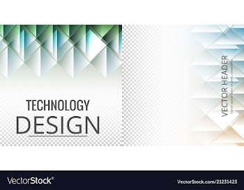 Set of abstract technology web banner vector image
