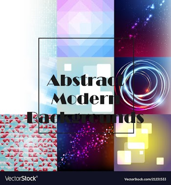 Set of abstract technology web banner vector image