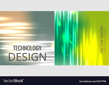 Set of abstract technology web banner vector image