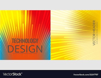 Set of abstract technology web banner vector image