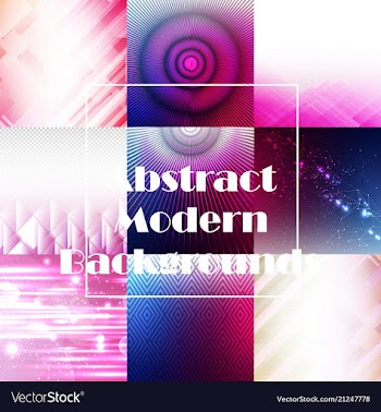 Set of abstract technology web banner vector image