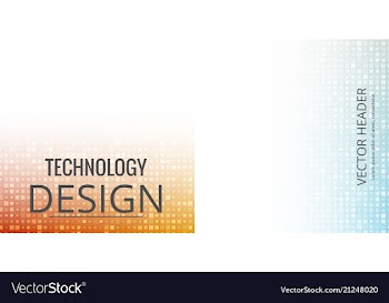 Set of abstract technology web banner vector image