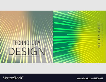 Set of abstract technology web banner vector image