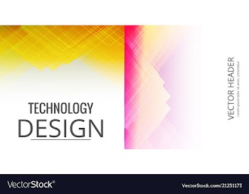 Set of abstract technology web banner vector image