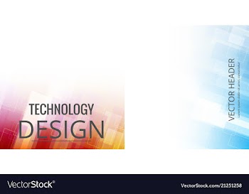 Set of abstract technology web banner vector image