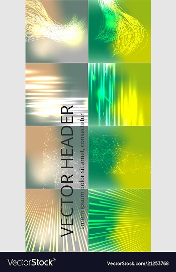 Set of abstract technology web banner vector image
