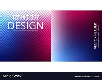 Set of abstract technology web banner vector image