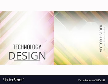 Set of abstract technology web banner vector image