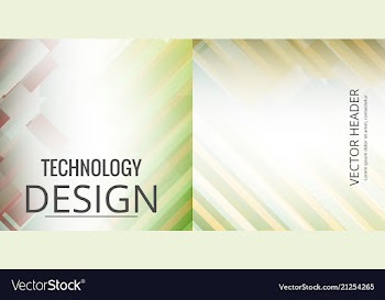 Set of abstract technology web banner vector image