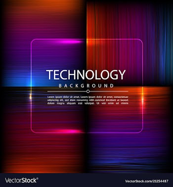 Set of abstract technology web banner vector image