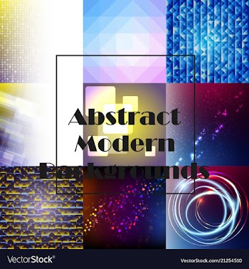 Set of abstract technology web banner vector image