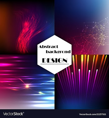 Set of abstract technology web banner vector image