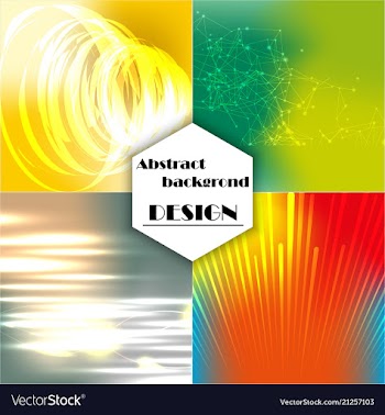 Set of abstract technology web banner vector image