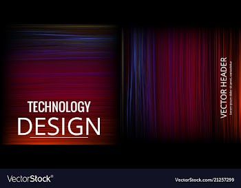 Set of abstract technology web banner vector image