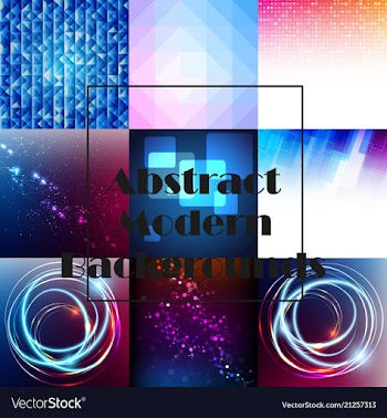 Set of abstract technology web banner vector image
