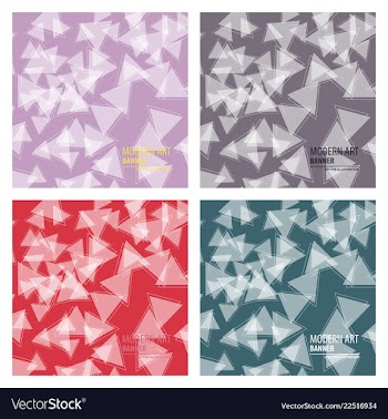 Set of abstract triangle background 3d triangles vector image