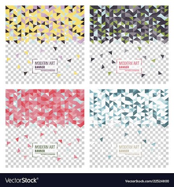 Set of abstract triangle background 3d triangles vector image