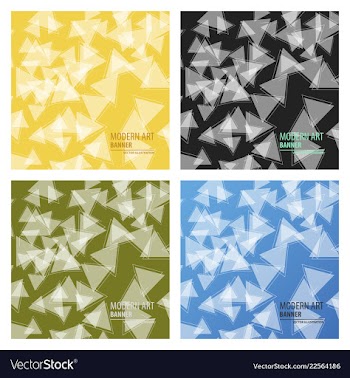 Set of abstract triangle background 3d triangles vector image
