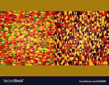 Set of abstract triangle pattern background vector image