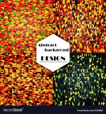 Set of abstract triangle pattern background vector image