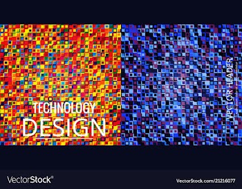 Set of abstract triangle pattern background vector image