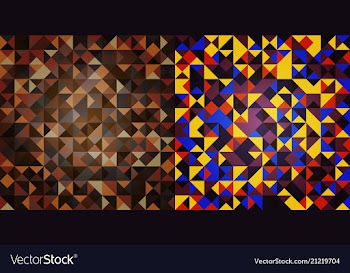 Set of abstract triangle pattern background vector image