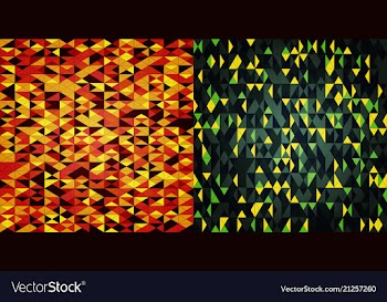 Set of abstract triangle pattern background vector image