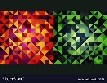 Set of abstract triangle pattern background vector image