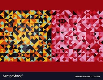 Set of abstract triangle pattern background vector image