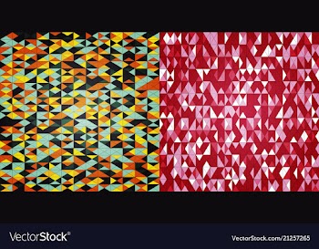 Set of abstract triangle pattern background vector image
