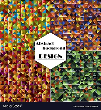 Set of abstract triangle pattern background vector image