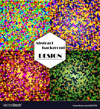 Set of abstract triangle pattern background vector image