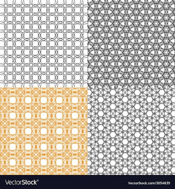 Set of abstract vintage geometric wallpaper vector image