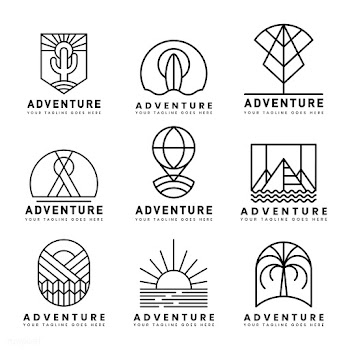 Set of adventure logo vector | Free stock vector - 516792
