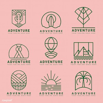 Set of adventure logo vector | Free stock vector - 516873