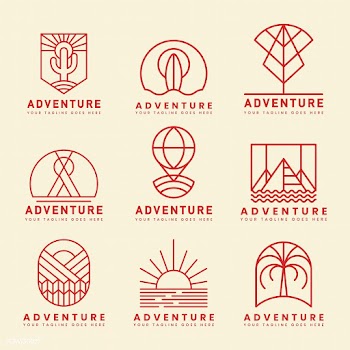 Set of adventure logo vector | Free stock vector - 516915