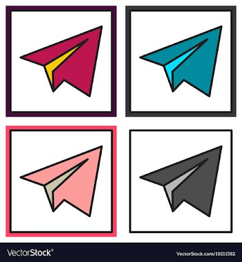 Set of aircraft button icon telegram icon vector image