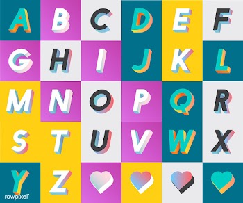 Set of alphabet typography | Free stock vector - 61072
