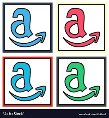 Set of amazon online shop smile store icon vector image