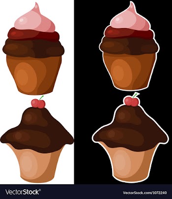 Set of artoon cake eps10 vector image