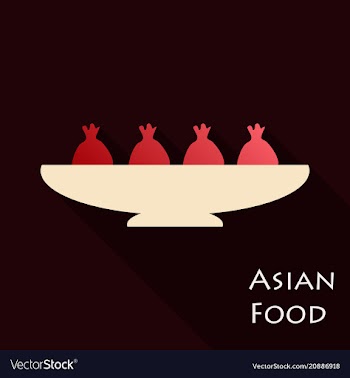 Set of asian food bibimbap gedza ramen and sushi vector image