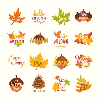 Set of autumn or fall illustrations | Free stock vector - 472813