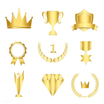 Set of awards and badges vector | Free stock vector - 489111