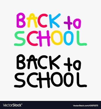 set of back to school colorful hand drawn