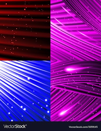 Set of background colourful luminous rays vector image