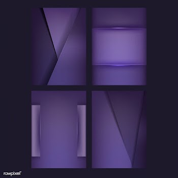 Set of background designs in deep purple | Free stock vector - 489789