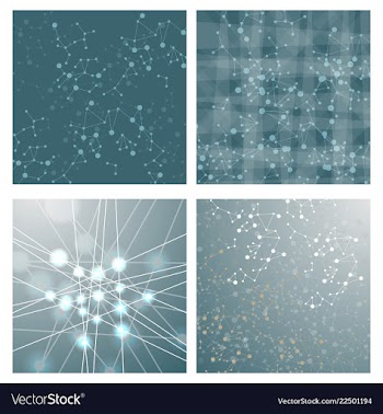 Set of background - dna strands coming out of a vector image