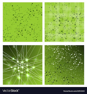 Set of background - dna strands coming out of a vector image